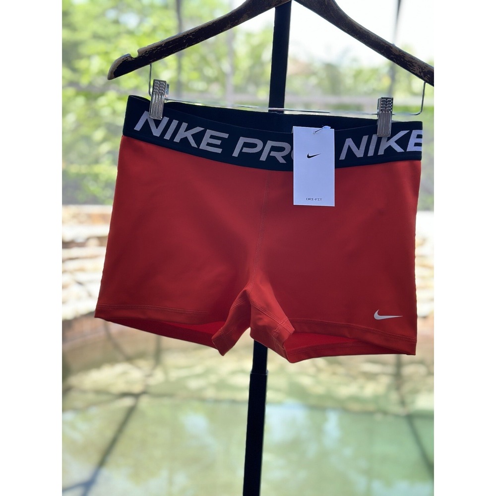 Nike Pro 3" Dri-FIT Compression Shorts Women's L Red CZ9857-633 NWT